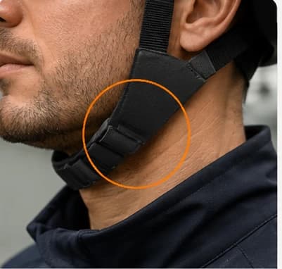 Helmet chin strap